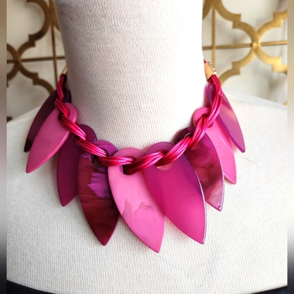 Pink Statement Necklace - Picture 1 of 10